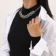 Колье-цепь под серебро (арт. 83397-9)