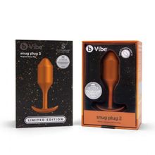 Пробка для ношения цветы бронзы B-vibe Snug Plug 2 - 11 см. (244861)