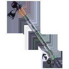 Berger Палки для скандинавской ходьбы Rainbow, 77-135 см, 2-секционные, чёрный ярко-зелёный