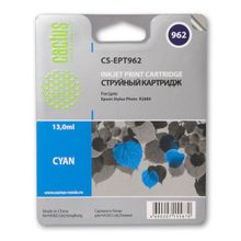 Картридж струйный Cactus CS-EPT962 голубой для Epson Stylus Photo R2880 (13мл)