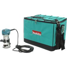 Makita   RT0700CX2   Фрезер кромочный (710W, 10000-30000 об мин, цанга 6-8 мм, кейс, +2  основания  в  компл)