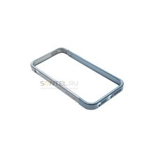 SGP Бампер для iPhone 5 Linear Slim Metal голубой SGP10081