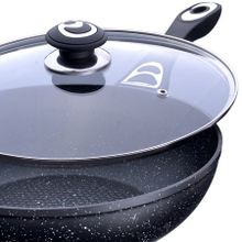 27953 Сковорода-ВОК 28см мрам крош АП с кр MB (х8)