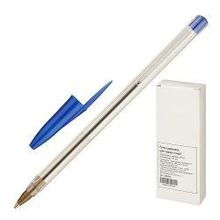 ручка шариковая, 1 мм, синяя (упаковка 20 шт)