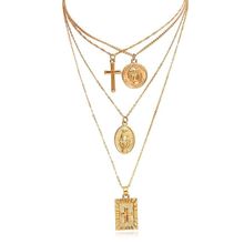 Многослойное колье "Кресты" (арт. 81098-2)