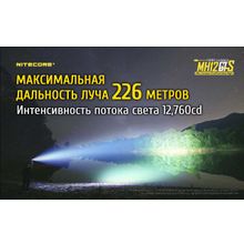 NiteCore Аккумуляторный фонарь — NiteCore MH12GTS, от USB