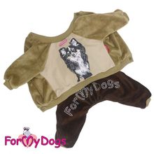 Костюм для собак ForMyDogs велюровый бежевый Той-терьер FW386-2016 Bg