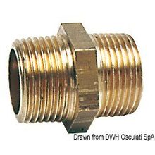 Osculati Brass double nipple 11 2, 17.225.05