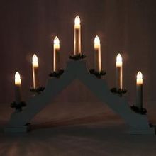 SHLights Гирлянда электрическая Свечи, 7 ламп, для помещений, белая подставка, бесцветный (BIE1407)