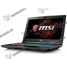 Ноутбук MSI "GT62VR 7RE-427RU" (Core i7 7700HQ-2.80ГГц, 16ГБ, 128+1000ГБ, GFGTX1070, LAN, WiFi, BT, WebCam, 15.6" 1920x1080, W10 H), черный [140325]