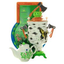 Набор самовар электрический 3 литра "Березовый пенек" с автоматическим отключением при закипании, арт. 103565к