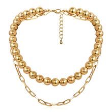 Многослойное колье под золото (арт. 83507-9)