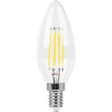 Feron Лампа светодиодная филаментная Feron E14 11W 2700K Свеча Прозрачная LB-713 38006 ID - 255483