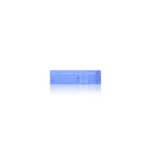 Gembird KB-109FEL1-BL, USB+PS 2, подсветка клавиш, гибкая, blue, синяя