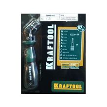 Отвертка реверсивно-рычажная с битами и головками Kraftool "Expert" 25555-H52 (52 шт)