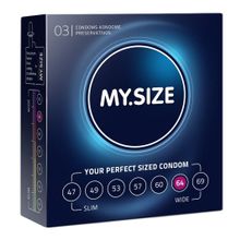 Презервативы MY.SIZE размер 64 - 3 шт. прозрачный