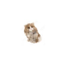 Сувенир из меха «Кошка сидящая». Цвет: серый
