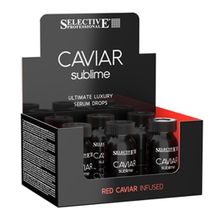 Сыворотка для волос несмываемая восстанавливающая омолаживающая Selective Caviar Sublime Luxury Serum Drops Ultimate 6x10мл