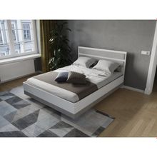 Кровать парящая Мечта с м 1600*2000, Белый Бетон