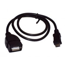 Кабель USB 2.0 Af - micro Bm, 0.2м, черный, Linkerr