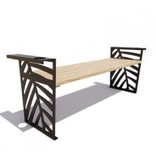 Скамейка парковая «КРЫМ» без спинки, банкетка (1,8м)