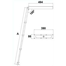 Osculati Трап складной Osculati 49.544.03 870 мм 3 ступеньки