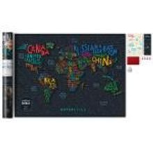 1DEA.me Карта travel map letters world арт. 4820191130425