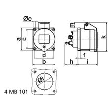 Bals Панельная розетка Bals 13656 110 В 16 А 3 полюса IP44 Quick-Connect серо-жёлтая