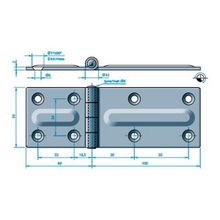 Roca Петля дверная из нержавеющей стали Roca 445500 155 x 60 мм