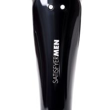 Satisfyer Чёрный нереалистичный мастурбатор с вибрацией Satisfyer Men Wand