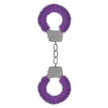 Фиолетовые пушистые наручники OUCH! Purple (70926)