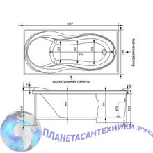 Акриловая ванна Aquanet Grenada 170x80