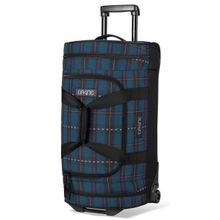 Дорожная сумка для женщин на колёсиках и с выдвижной ручкой Dakine WomensDuffle Roller 58L Suzie чёрная в синюю клетку