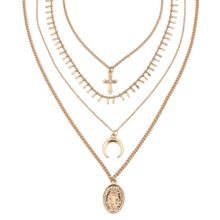 Многослойное колье "Крестик" (арт. 81202-2)