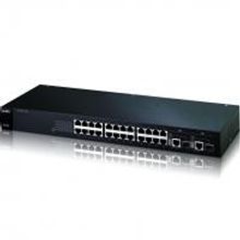 ZyXEL ES1100-24G коммутатор управляемый, Fast Ethernet с 2 портами Gigabit Ethernet, 24 порта