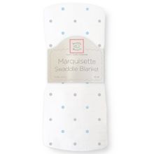 SwaddleDesigns Маркизет Dottie Star Pstl голубая
