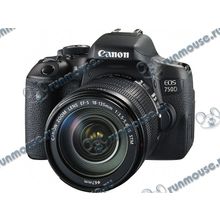 Фотоаппарат Canon "EOS 750D Kit" (24.2Мп, ЖК 3.0", SDXC), черный + объектив EF-S 18-135 IS STM [134777]