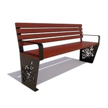 Скамейка садовая «РОЗА» (0,6м (29 кг.))