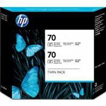 Картридж HP 70, CB340A Twin Pack Photo Black (C9449A, фото чёрный, 2 шт. x 130 мл) для Designjet Z2100, Z3100, Z3200, Z5200