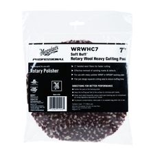 Шерстяной круг полировальный Meguiars Rotary Wool Heavy Cutting Pad WRWHC7 режущий 178 мм