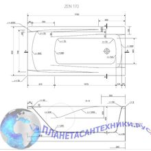 Ванна акриловая Cersanit ZEN 170x85