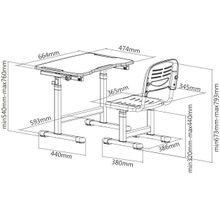 FunDesk Парта и стул Piccolino II Grey