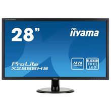 Монитор Iiyama ProLite X2888HS-1, 1920x1080, 12M:1, 300cd m^2, DVI, HDMI, DP, 5ms, MVA, черный, с колонками