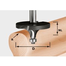 Фреза скругляющая HW, хвостовик 12 мм Festool HW R16 D64 26 S12