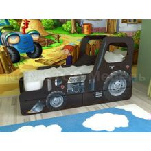 Кровать детская Трактор с ящиками
