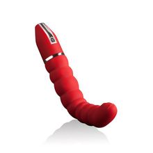 Dream Toys Красный гнущийся анальный вибратор PURRFECT SILICONE DELUXE 5.5INCH - 14 см. (красный)