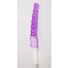 Фиолетовый анальный вибратор с рёбрышками - 23 см. Фиолетовый