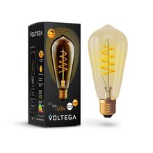 Voltega Лампа светодиодная диммируемая Voltega E27 4W 2800К прозрачная VG10-ST64GE27warm4W-FB 7077 ID - 236797