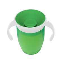 Munchkin непроливайка с ручками бело-зеленый