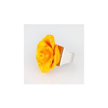 Кольцо "Роза" муранское стекло, арт. RS22_yellow
